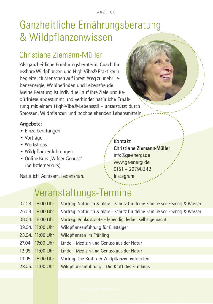 Ich freue mich auf Dich! Herzlich Christiane